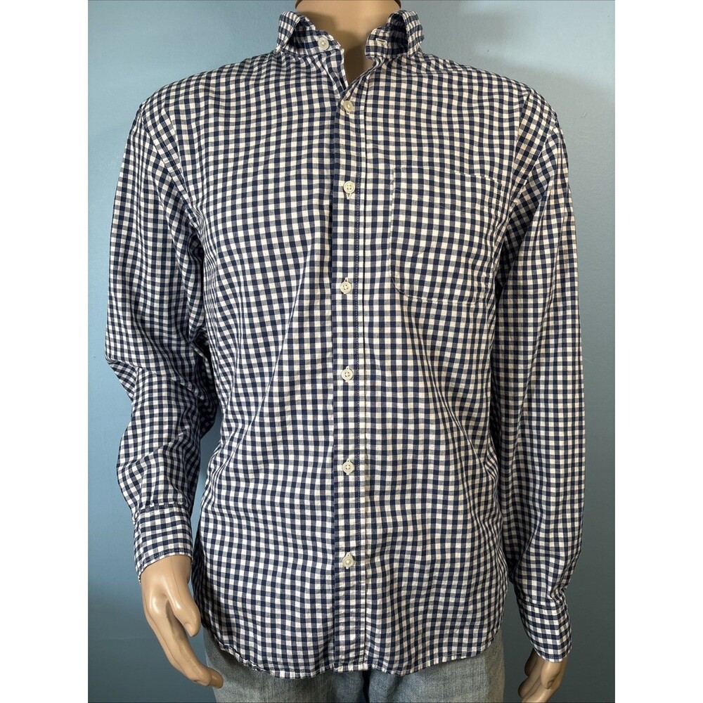 Old Navy Blue & White Regular Fit Long Sleeve Shirt (Men’s XL) Button Up